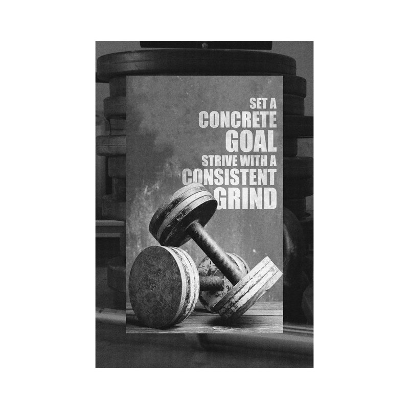 Motivational Gym Quote by Adrian Baldovino - Print on Canvas, Wrapped Canvas, 30.48cm H x 20.32cm W x 1.91cm D