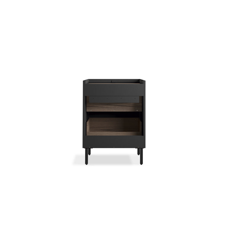 Spacity 22-3/4 In. Wall-Hung Bathroom Vanity Cabinet, Dark Steel