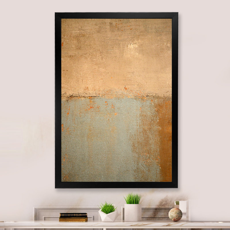 Art moderne gris et bleu II 2FL47712, H 20 po x l 12 po x P 1 po, Cadre noir