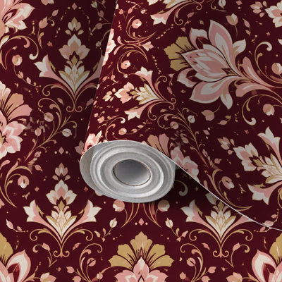 Peel and Stick Wallpaper Contact Paper plain dark plum solid color dark red burgundy Self Adhesive and Removable 24in x 118in(60x300cm)