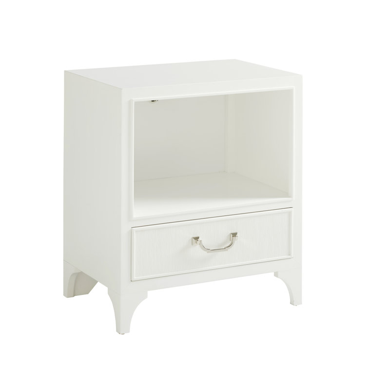 Avondale Abbey Crisp White Transitional 1-Drawer Nightstand