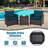 3 Pcs Patio Rattan Furniture Set Cushioned Conversation Set Sofa-865104899