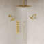  Système de douche thermostatique, robinet de pluie à fixation au plafond 16 po, double pomme de douche murale 6 po avec douchette-93884724