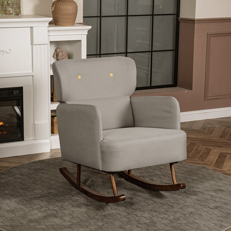 Chaise berçante Kasee, Gris