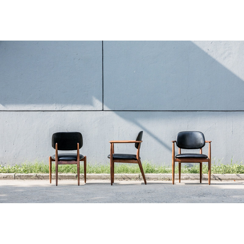 Slow Arm Chair, Black Oak, Omega Ice