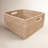 Hand-Woven Rattan Rectangular Basket with Handles-425315043