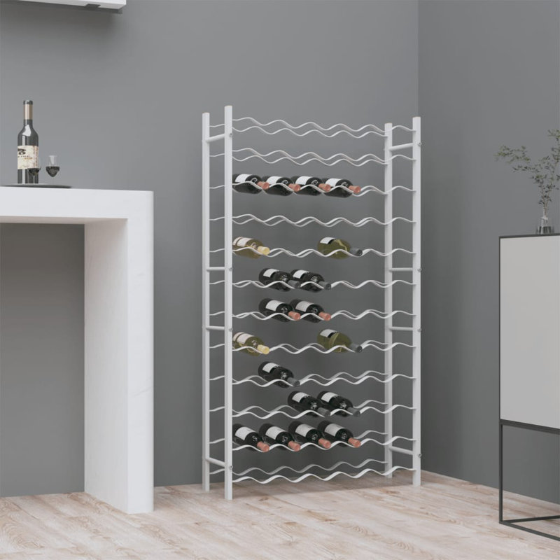 Porte-bouteilles Malahn, Blanc, H 46,1 po x l 25,2 po x P 8,7 po