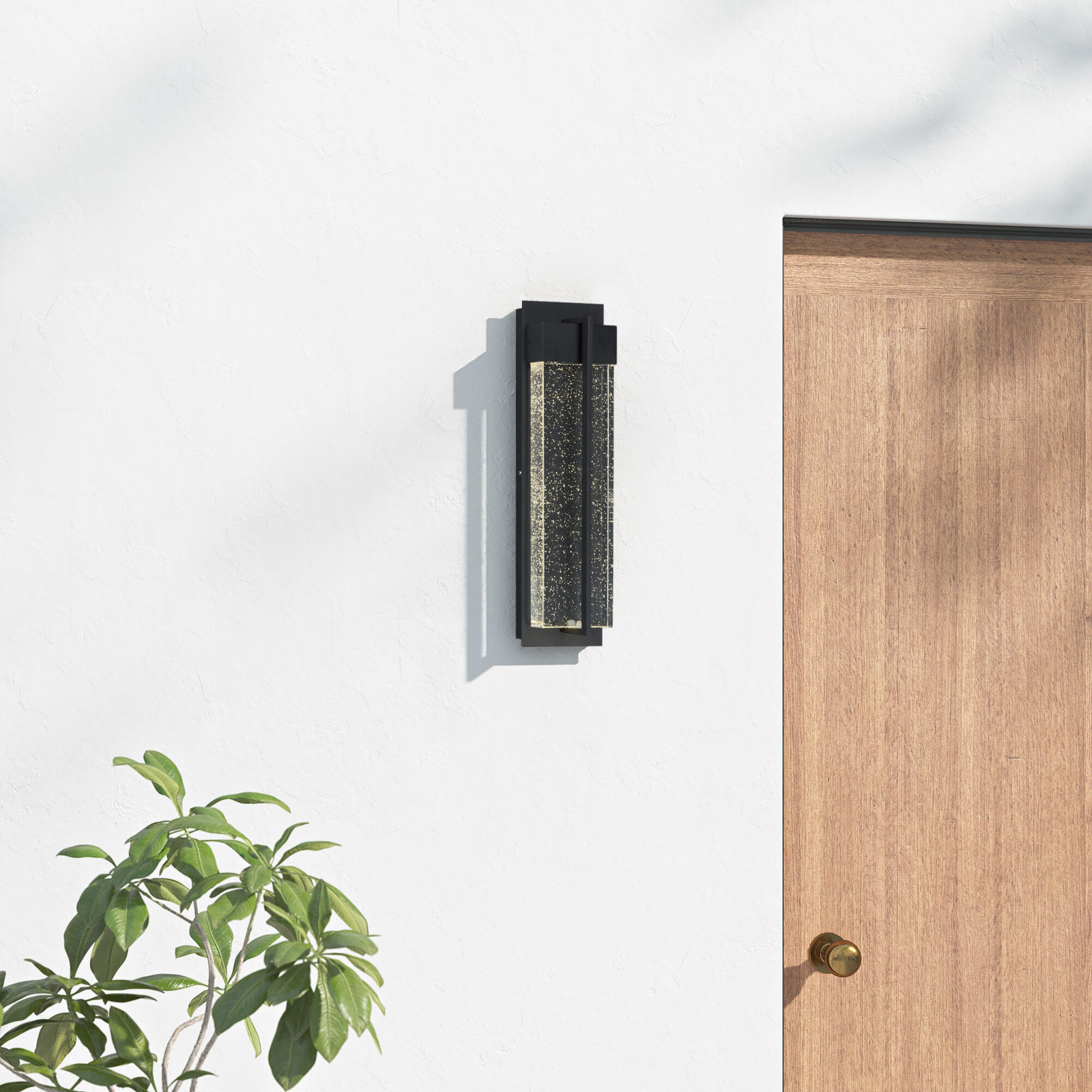 Ayoka Single Light Outdoor LED Wall Light, 21" H x 7" W x 7" D