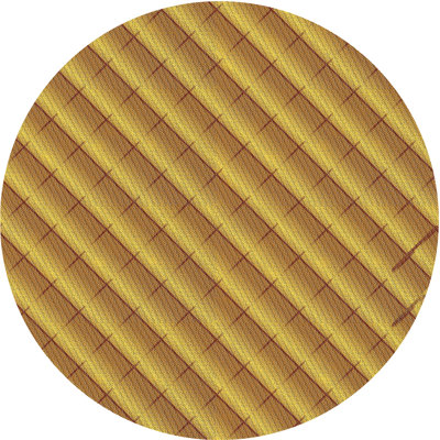 Tapis jaune moutarde tissé à la machine