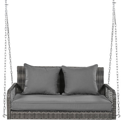Delphi 2 Person Hanging Porch Swing and Cushions