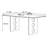 Rectangular walnut wood-colored rock plate table-1747482827