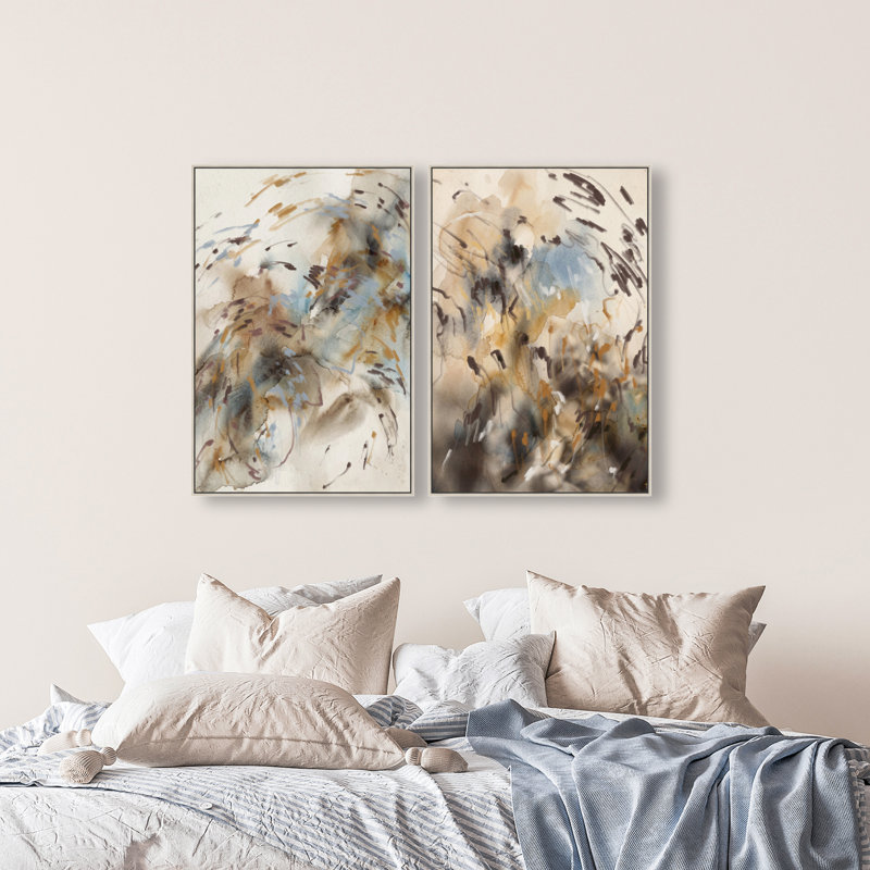 Mindfulness Set Set by Oliver Gal, 92"H x 62"W, Silver Floater Frame