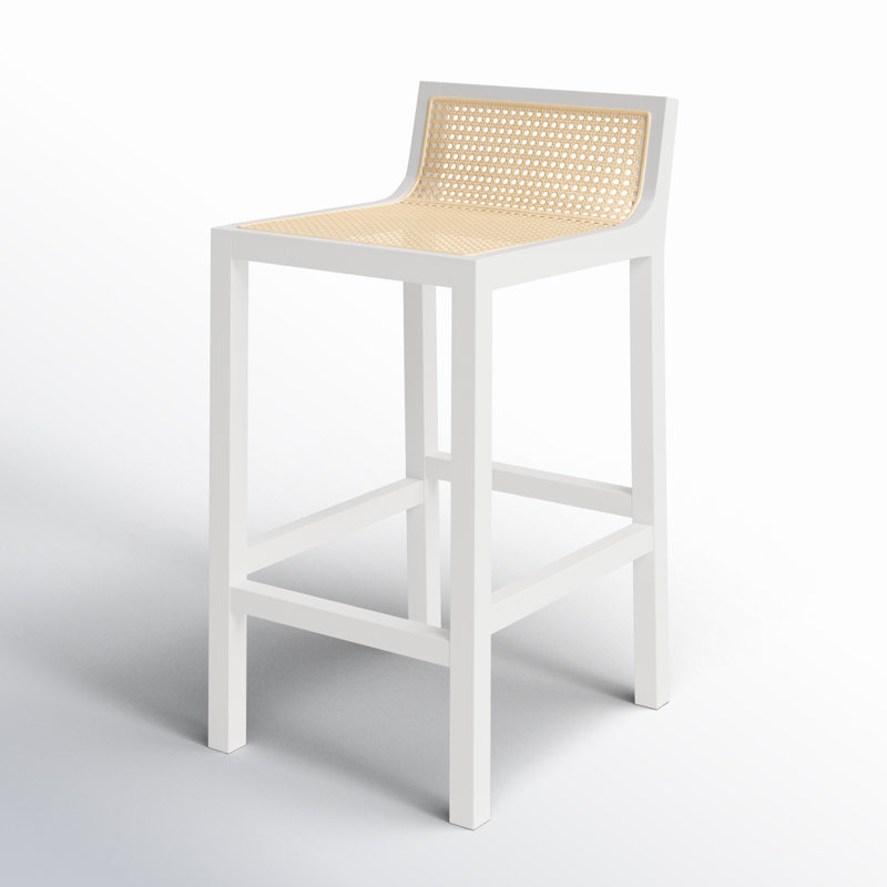 McCarthy Cane Bar & Counter Stool, Counter Stool(25.59” Seat Height), White
