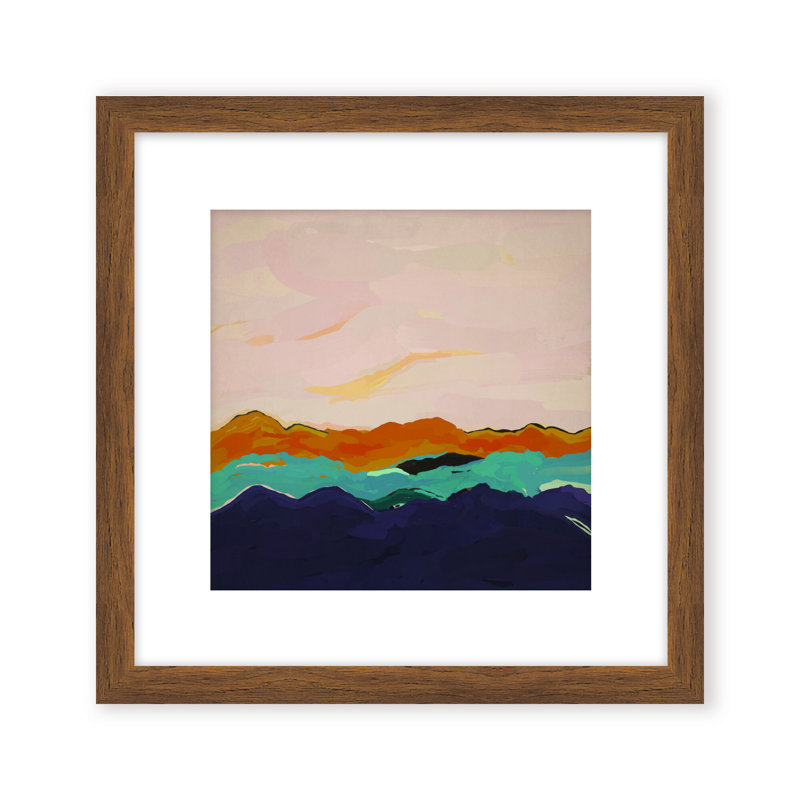 Nature Inspired Twilight Silhouette, 48" H x 48" W, Framed Canvas, Brown