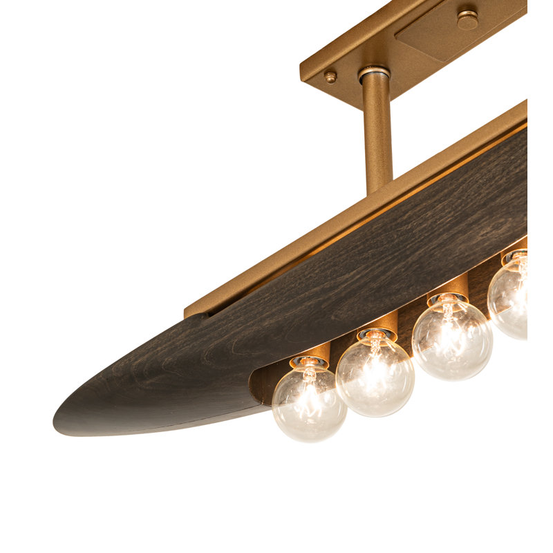 Luminaire suspendu long 33 po 33 lumières Anahata