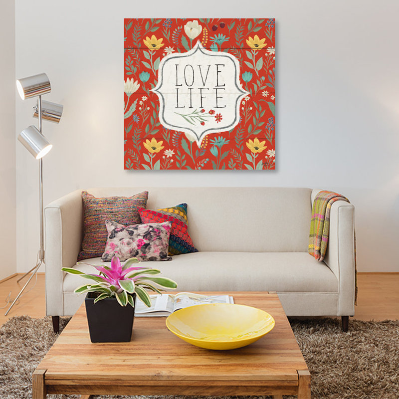 « fleuriing pensées v », impression sur toile, H 48 po x l 48 po x P 1,5 po, Toile tendue, Pas de tapis