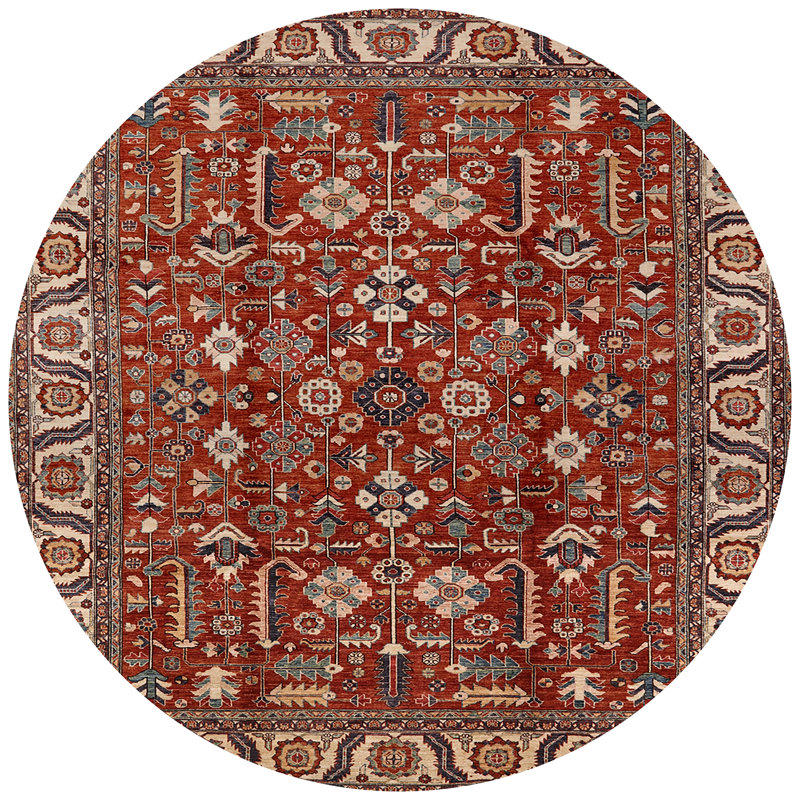 Oriental Indoor Rug, Round 3'