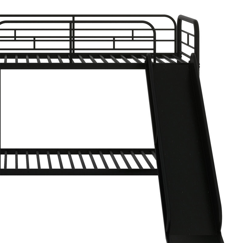 Aleshia Kids Twin Bunk Bed, Black