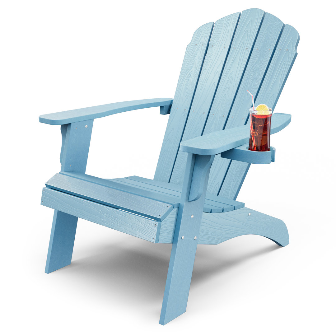 Allurine HIPS Plastic Oversize Adirondack Chair Highland Dunes Frame 
