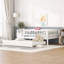 Wood Daybed with Trundle and Fence Guardrails-657603964-657603955