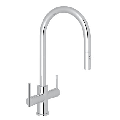 Pirellone 2 Lever Pull Down Kitchen Faucet