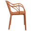 Chaise de salle à manger d'extérieur empilable, fauteuil en plastique de style rotin sans assemblage-133721545