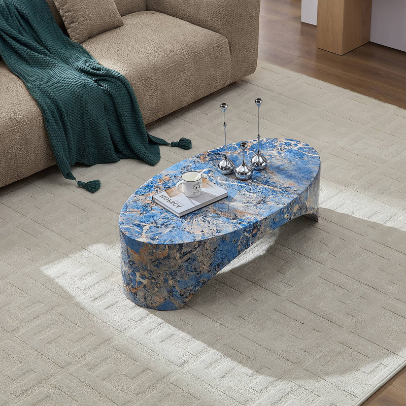 Table d'appoint The Oval, Bleu