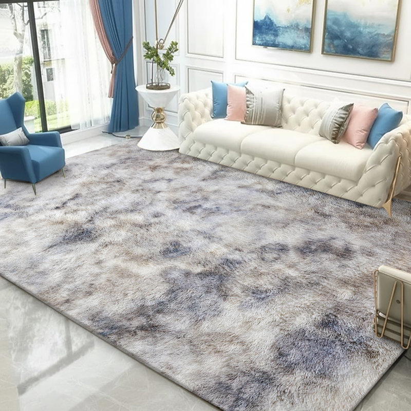 Shaggy Area Rug Durable Non-Slip Cozy Home Rug, Rectangle 60 x 110 cm