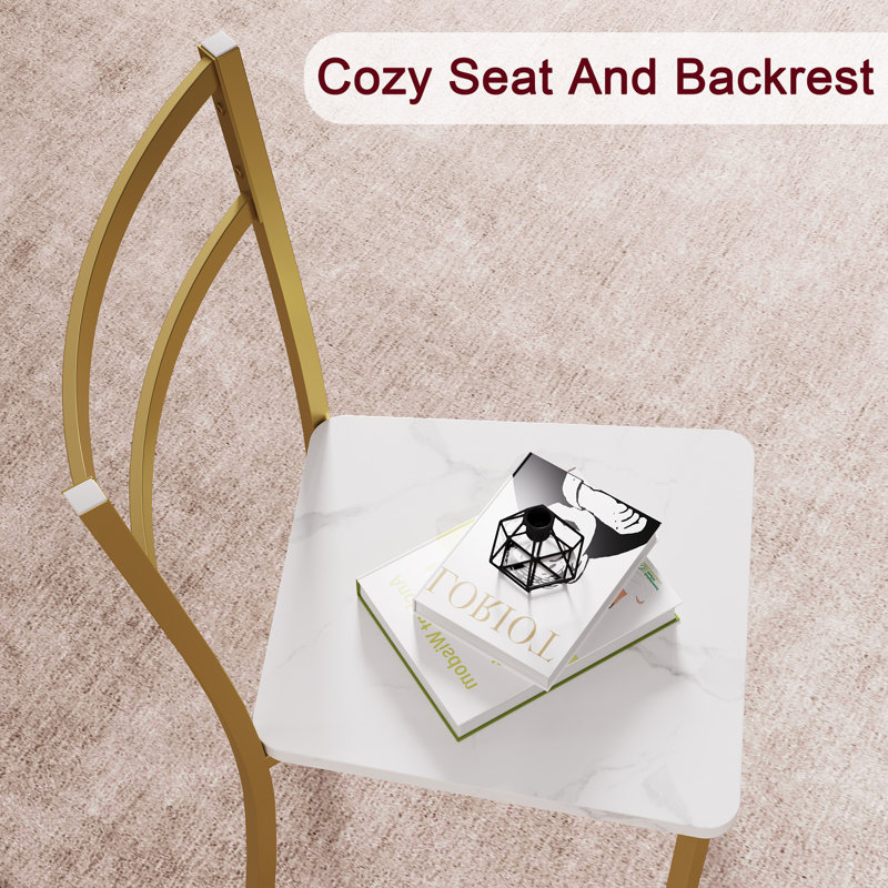 Dining Table Set For 2, Round Kitchen Table And Chairs For 2, 3 Piece Modern Dining Room Table Set