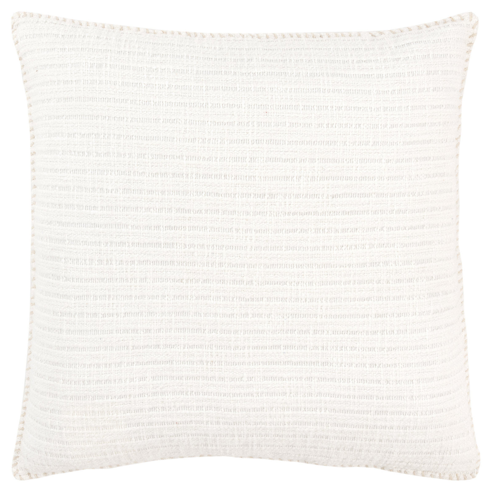  Cotton Square Throw Pillow, White