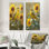 Art mural 2 pièces Finch Bird in the Farm Sunflowers I - Nature