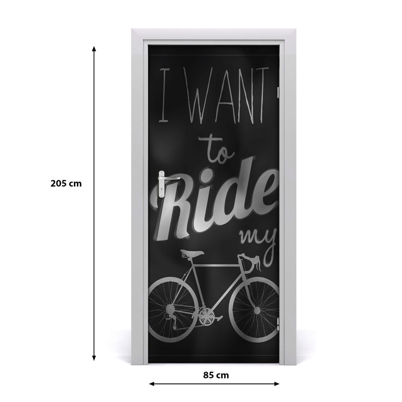 Want To Ride Door Decal