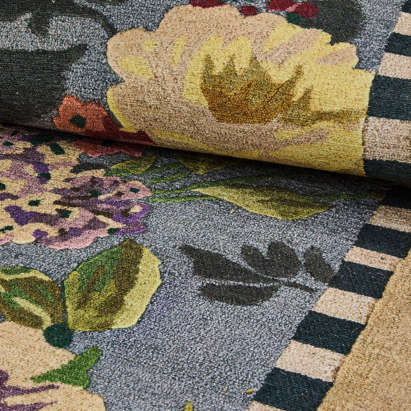 Tudor Rose Washable Rug, Rectangle 3' x 5'