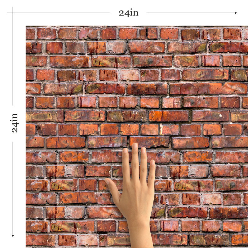 Red Brick Texture Removable Wallpaper 8331, 10.5' L x 2' W