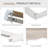 Outsunny 78.74'' W x 49.25'' D Polyester Beige Cover Retractable Patio Awning
