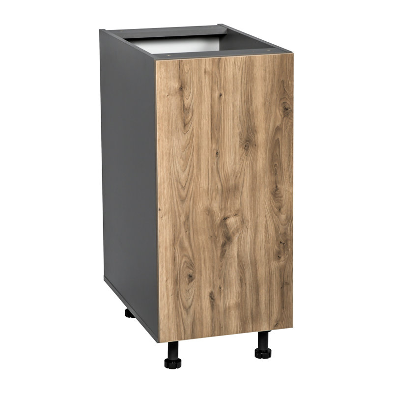 WITKITCHENS Cabitet à panneau ouvert avec portes l 6 x P 24 x H 34 1/2 WALLKITCHENS , H 34,5 po x l 6 po, Teck naturel