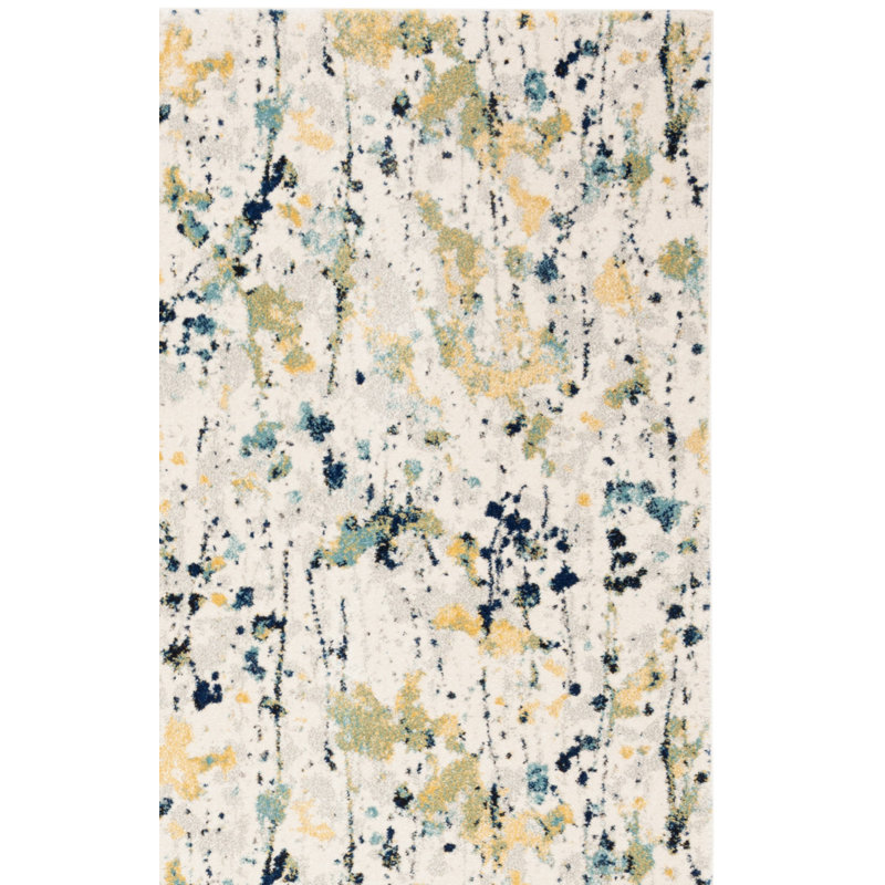 Tapis abstrait Faustina Performance, Rectangle 5 pi 1 po x 7 pi 6 po
