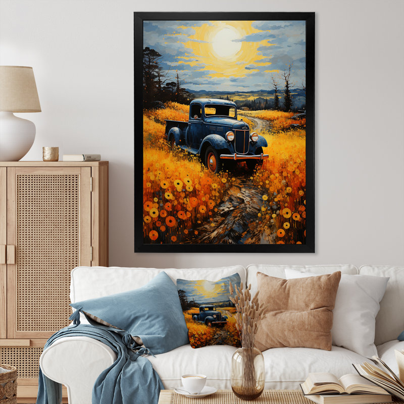 Wytse Pickup Truck Rustic Rides III, Cadre photo noir, H 32 po x l 16 po x P 1 po