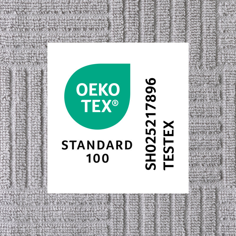 Gray Basketweave Terry Cotton Kitchen Towel Set, 16" x 28"