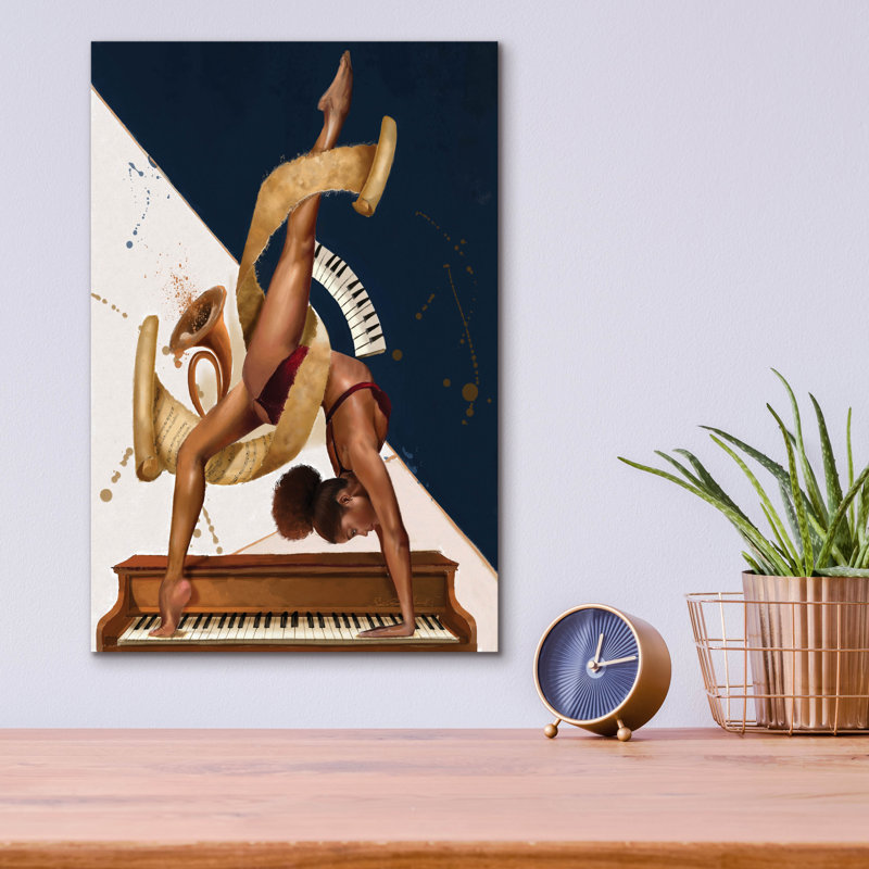 Winston Porter 'Fluency' by Salaam Muhammad, Acrylic Glass Wall Art, 12"x16", 16" H x 12" W x 0.13" D