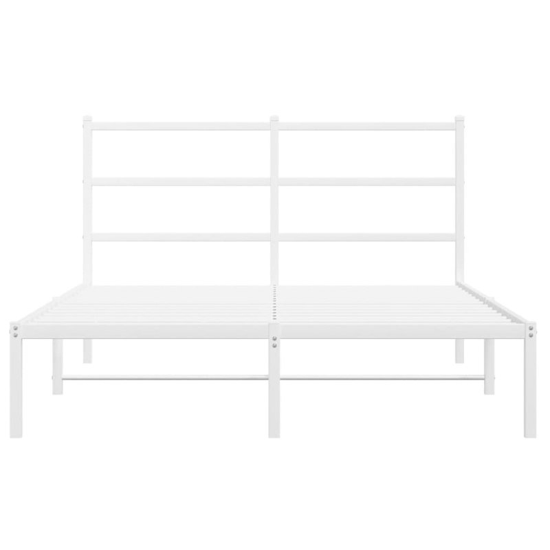 Metal Bed, White, Double (4'6)