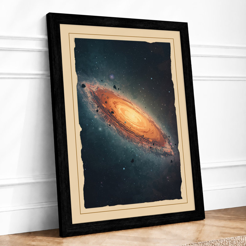 Spiral Galaxy At Rest Modern - Print, A1 - 84.1 x 59.4 cm, Black