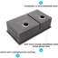 Évier de cuisine encastré à double cuve 60/40, 30 po x 19 po x 10 po, calibre 16, deux cuves profondes de 10 po, fabriquées par des experts, bonde arrière de 3,5 po, rainures en X pour un drainage efficace, patins de réduction du bruit de 3 m