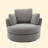 40" W Dahlonega Slipcovered Swivel Barrel Chair-560805777-635921149