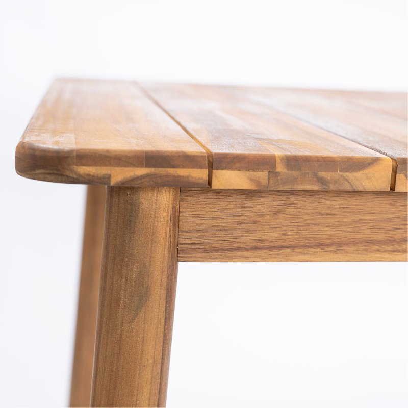 Table de salle à manger d'extérieur en bois d'acacia L 79 po (finition teck)