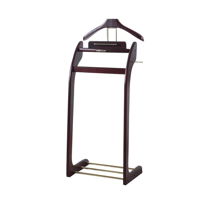 Freestanding Valet Stand, Mahogany