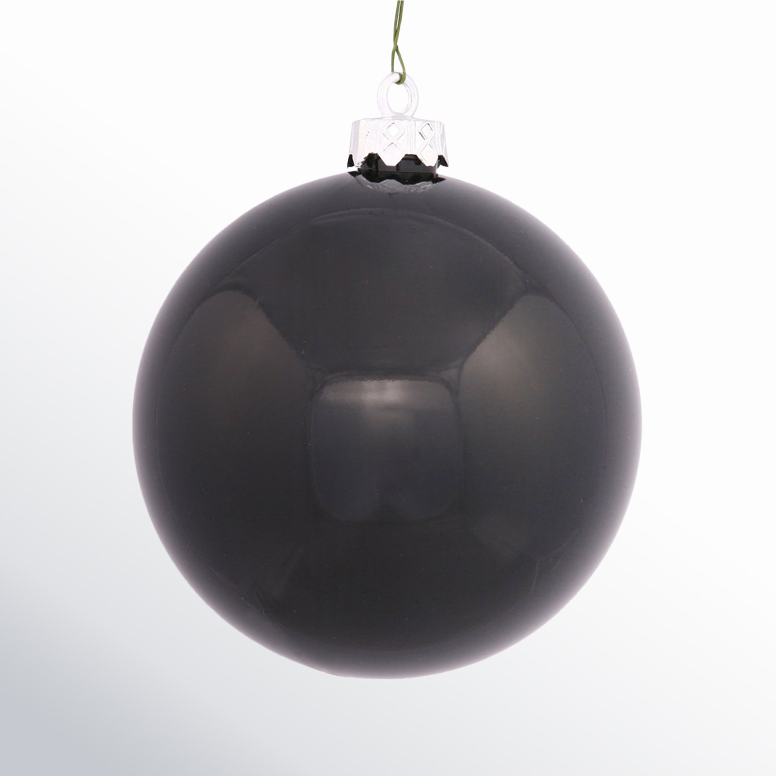 The Holiday Aisle® 4" Shatterproof Bauble, 2.75" H x 2.75" W x 2.75" D, Black