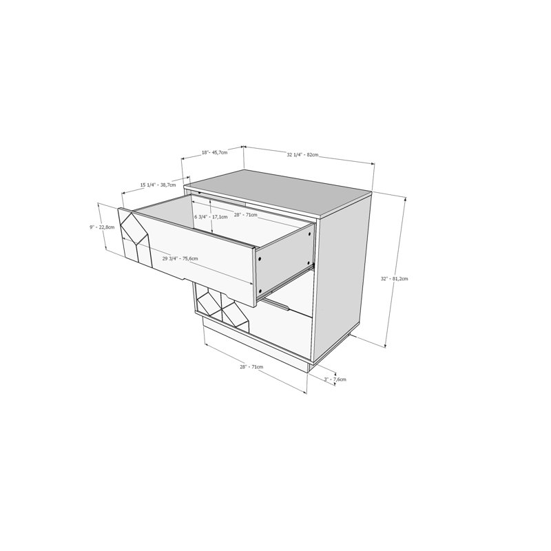 Devunte 32.25'' W 4 - Drawer Dresser, White