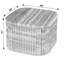 Sylvester 16 in. W Square Marble Low Bunching Table