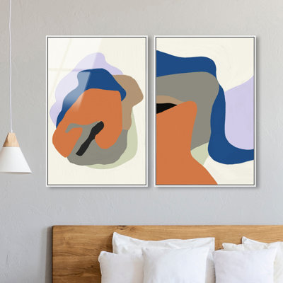 Together Set High-Gloss Frameless Acrylic Glass Wall Art Abstract Print by Oliver Gal, Ready to Hang, 10 x 15
